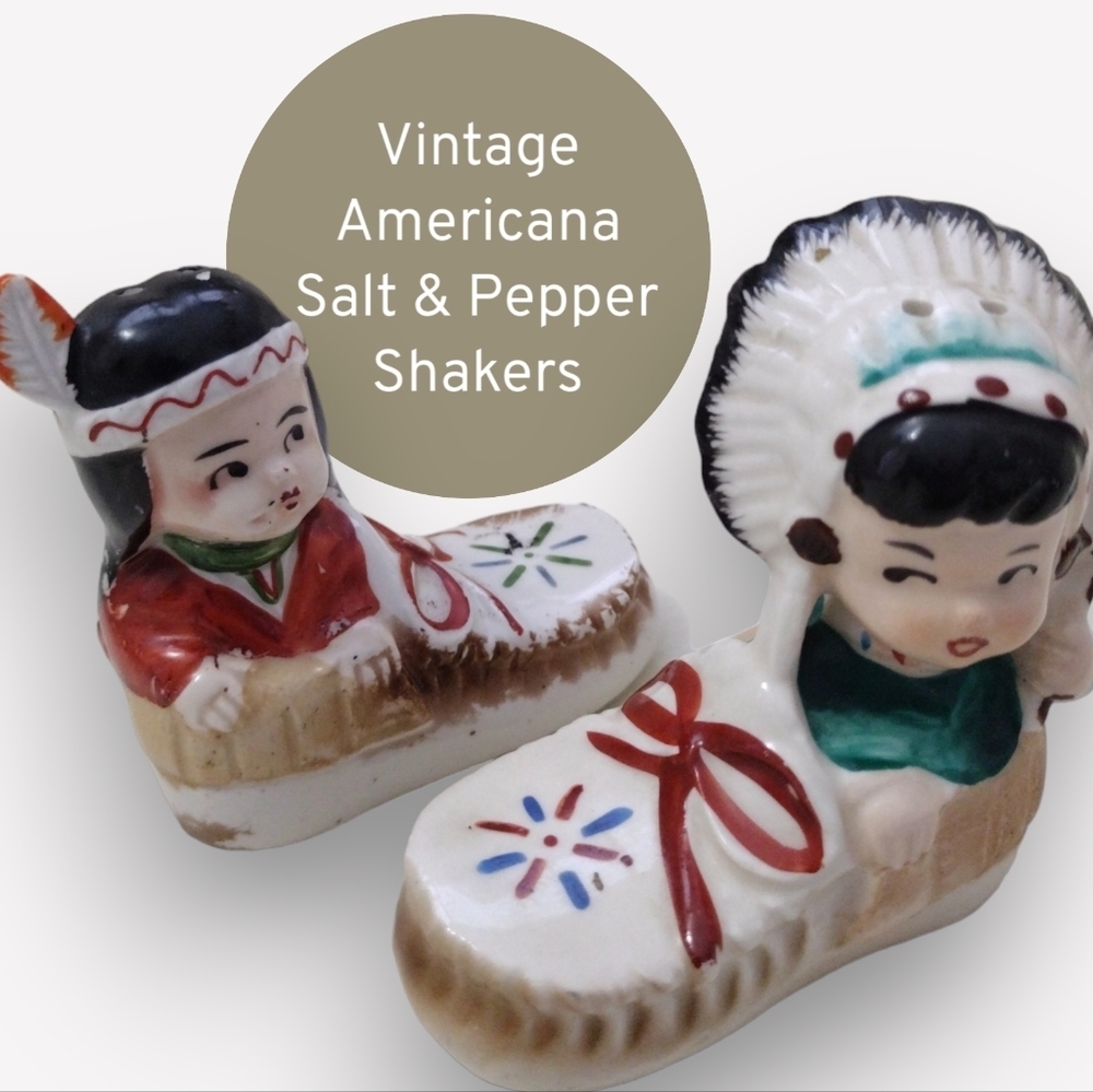 Vintage Native American Charm - Salt and Pepper Shaker Set